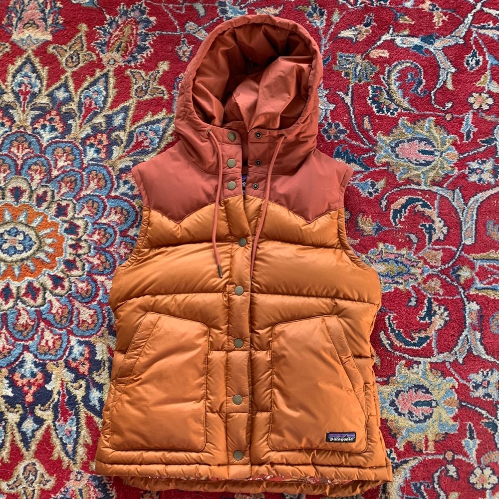 Patagonia Bivy Down Hooded Vest, Size Small, Excellent Condition